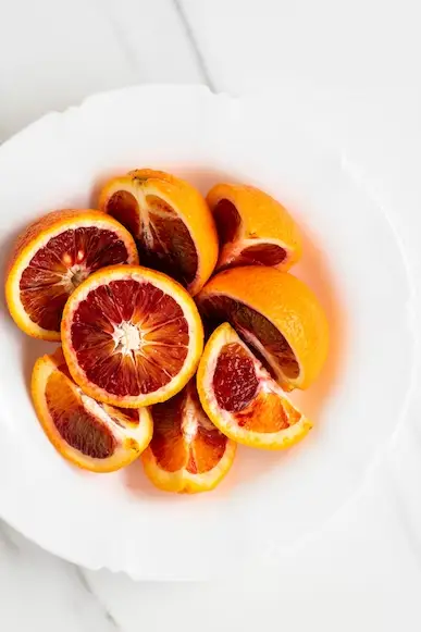 Blood oranges is a variety of blood-red orange