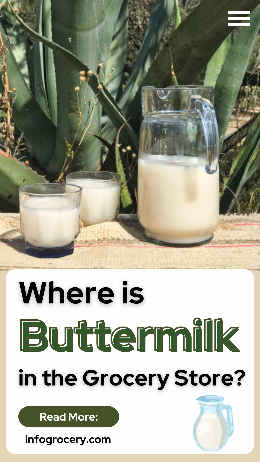 Buttermilk has a thick and creamy consistency, similar to that of yogurt, and is offwhite in color